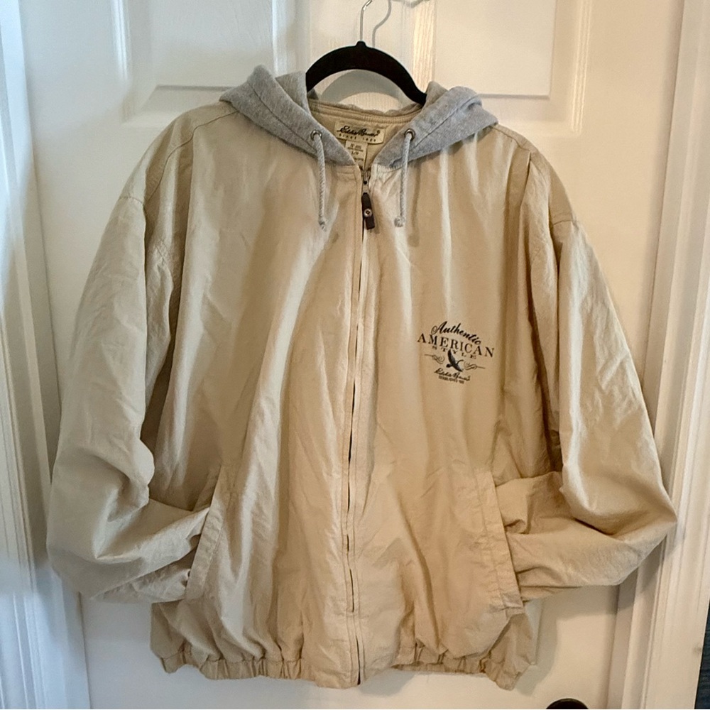 Eddie Bauer‎ Men's Tan Hooded Jacket - Picture 3 of 12